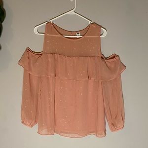 Long Sleeve Cold Shoulder Blouse